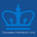 Columbia University Live—blue backdrop with crown logo