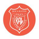 Boca Raton PAL shield logo—red, bold, community-focused.