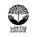 Worthy Beyond Purpose logo—hands cradle leafy tree, symbolizing growth and support.
